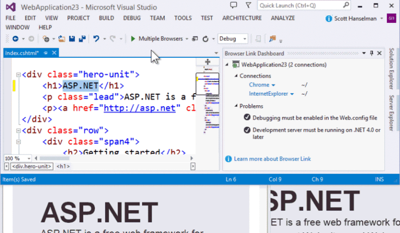 Visual Studio 2013 RC迎来最新Web工具