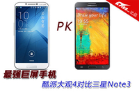 最强巨屏手机 酷派大观4对比三星Note3