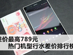 差价最高789元 热门机型行水差价排行榜