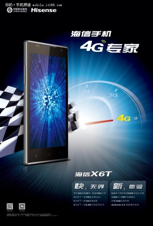 国内厂商抢滩4G 首款4G手机海信X6T来临