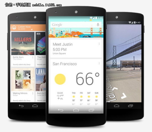 安卓4.4售价2130 谷歌Nexus5发布