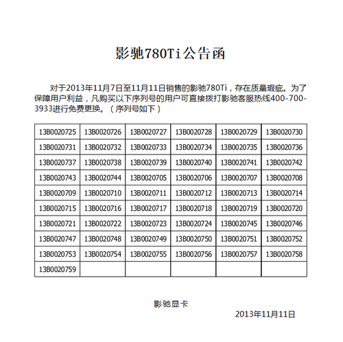 直接换 部分GTX780Ti显卡有烧PCB问题