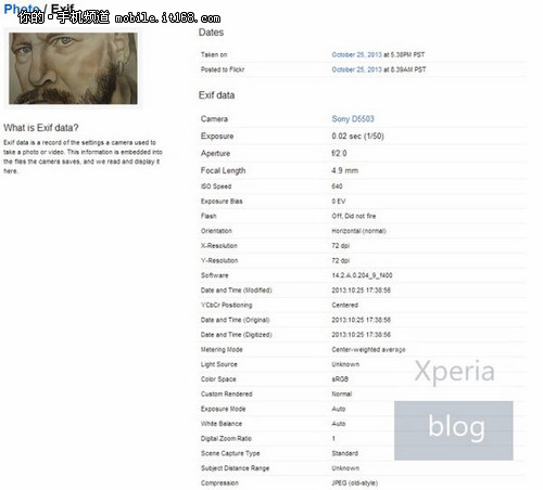 配G镜头 索尼Xperia Z1s样张曝光