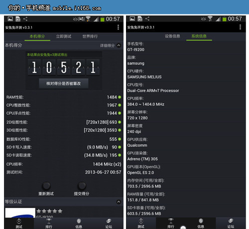 最低仅1599元 6英寸以上主流手机盘点
