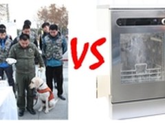 缉毒犬与海尔洗碗机进行嗅觉PK