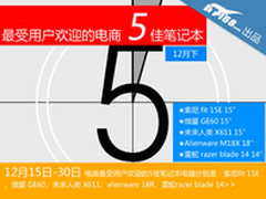 F15大战外星人 12月下旬电商5佳笔记本