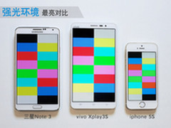 2K屏vivo Xplay3S对比三星 iPhone测试