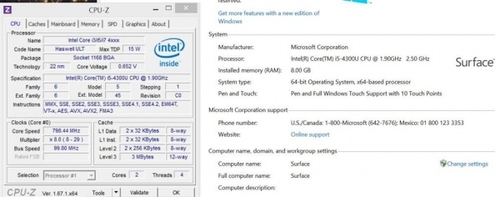 Surface Pro 2 从4200U变成4300U