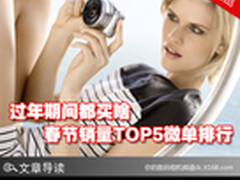 过年期间都买啥 春节销量TOP5微单排行