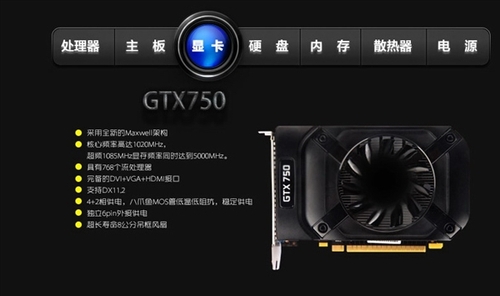 短少精干?gtx750ti/750实物,规曝光