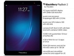 黑莓PlayBook 2概念设计 10寸亮骚巨屏