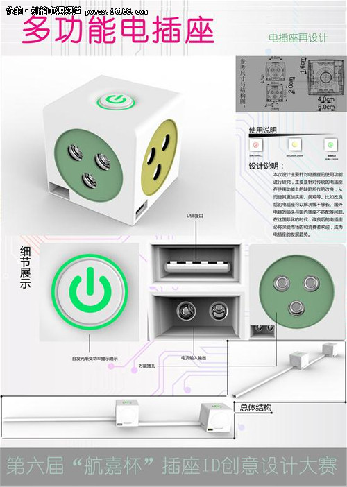 跃动的灵感 航嘉设计大赛创意插座欣赏