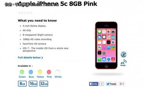 5 8GBiPhone5c