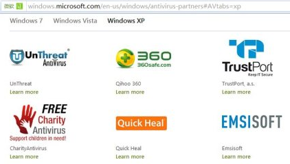 XP迎来最后的补丁 微软推荐360继续保护