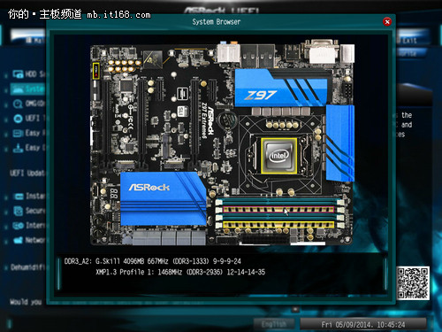 华擎Z97 极限玩家6，新UEFI BIOS