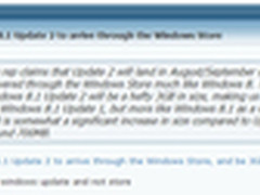 微软自曝Windows 8.1 Update 2：太大了