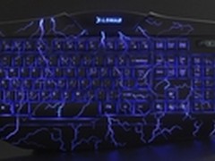 网吧里的霸气键盘 爆裂纹炫光游戏键盘