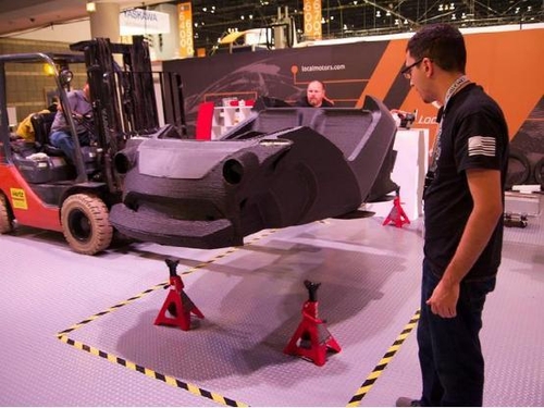 时速64公里 首台3D打印电动汽车Strati