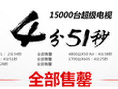 1.5万台乐视TV超级电视商城4分51秒售罄