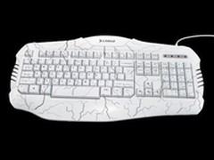 霸气! 爆裂纹炫光游戏键盘白色纪念版