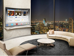 酒店客房再升级 三星首款曲面商用电视