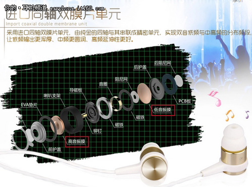 同轴双膜单元 硕美科MH435金属耳机99元