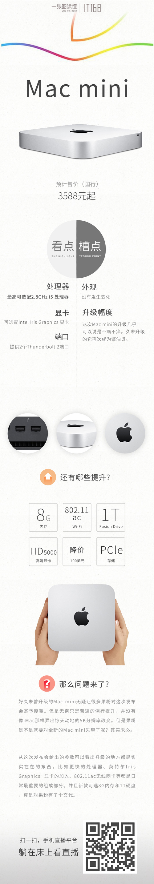 一张图带你读懂全新苹果iMac、Mac mini