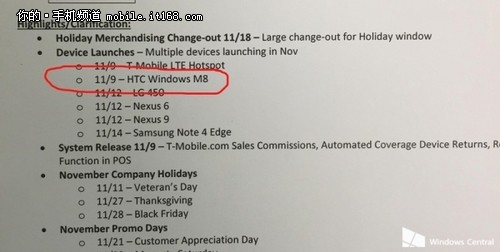 WP版HTC One M8 或于下月初发布