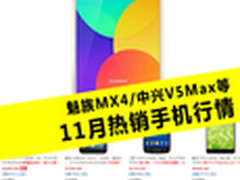 魅族MX4/中兴V5Max等 11月热销手机行情