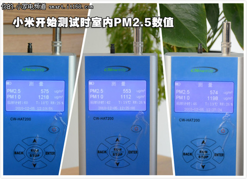 PM2.5、甲醛、噪音、风速、功耗实测