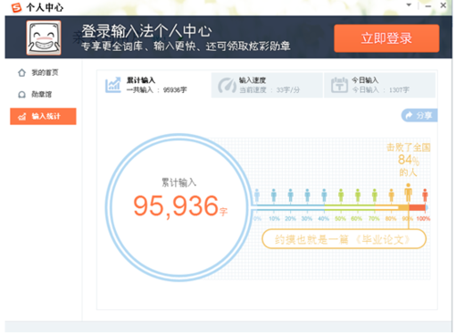 搜狗输入法输入统计你的2014打字成绩单