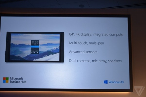 微软玩大的 4K 84英寸巨型Surface Hub