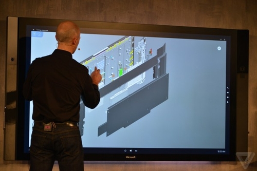 微软玩大的 4K 84英寸巨型Surface Hub