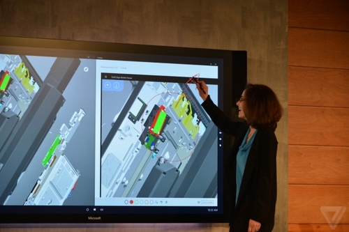 微软玩大的 4K 84英寸巨型Surface Hub
