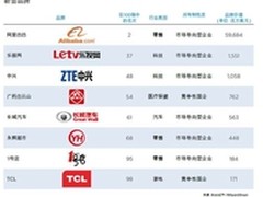 乐视网登中国品牌百强 互联网企业第五