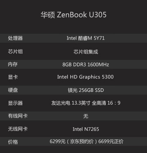 U305超极本的基本性能