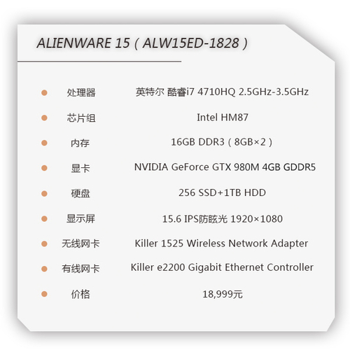 18999元 GTX980M独显ALIENWARE 15评测