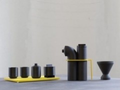 受到挪威海边城市启发的3D打印咖啡套装