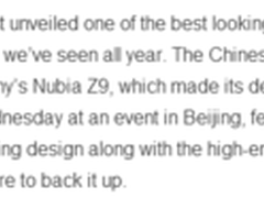 看外媒如何评价nubia Z9