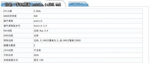 全球首配2300w镜头 金立e8外观配置曝光