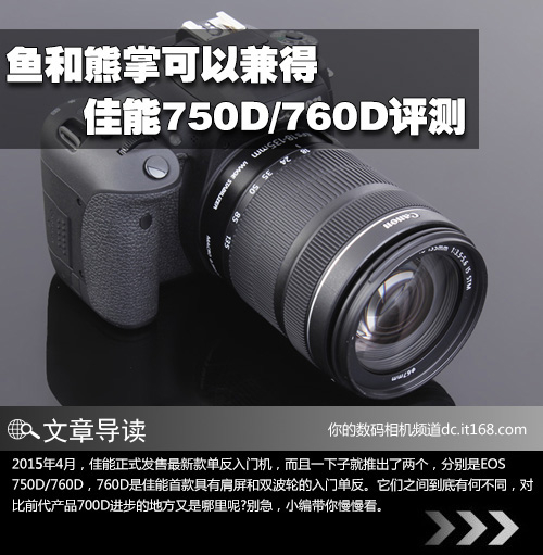 鱼和熊掌可以兼得 佳能750D760D评测