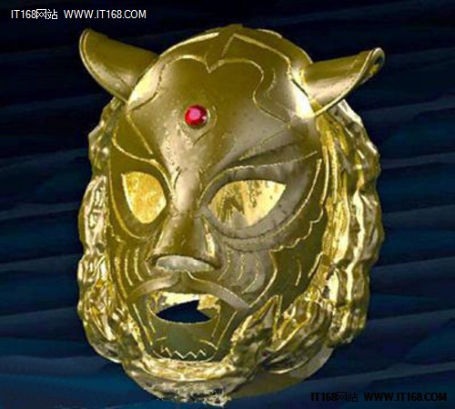 日本公司3D打印6公斤纯金虎头面