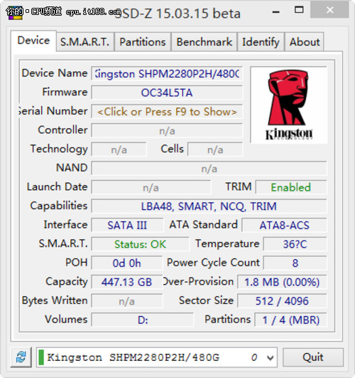 金士顿PCIe SSD上机测试