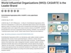 世界影响力组织授卡萨帝为高端领袖品牌