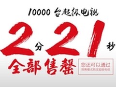 乐视618第三波：1万台电视2分21秒售罄