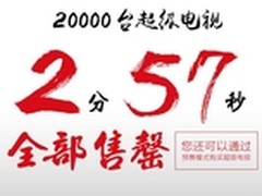 乐视商城2万台超级电视2分57秒售罄