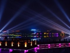 松下投影机邯郸龙湖户外投影案例