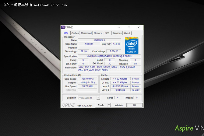 i7-4710mq 均有 3% 的微幅滑落,对比第五代低电压酷睿 i7-5500u 单核