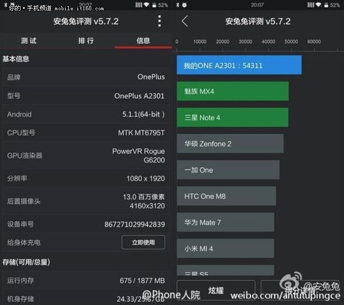 瞄准红米Note2 一加手机青春版参数曝光-IT16