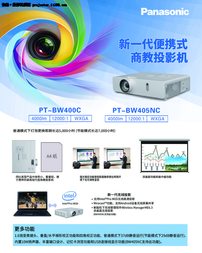Panasonic新品宽屏投影机商教领域应用